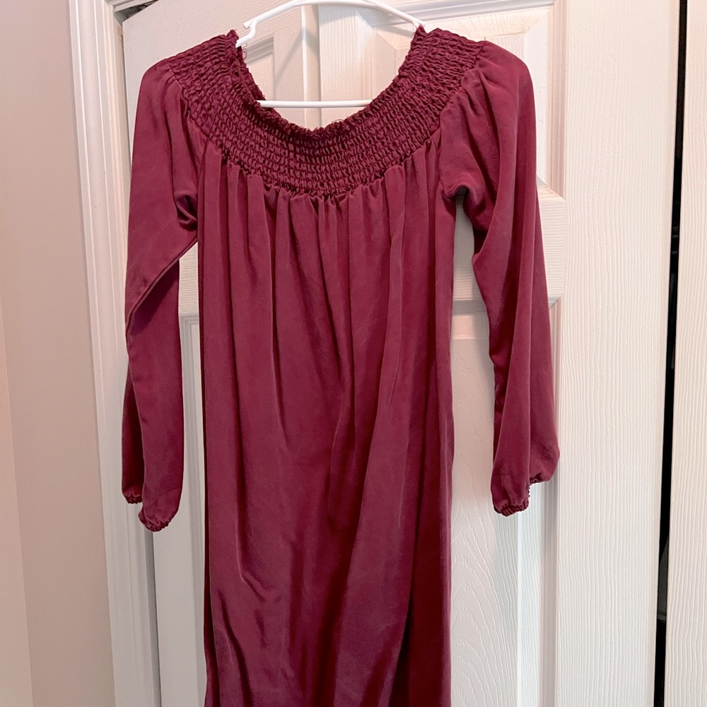 Maternity off shoulder dress